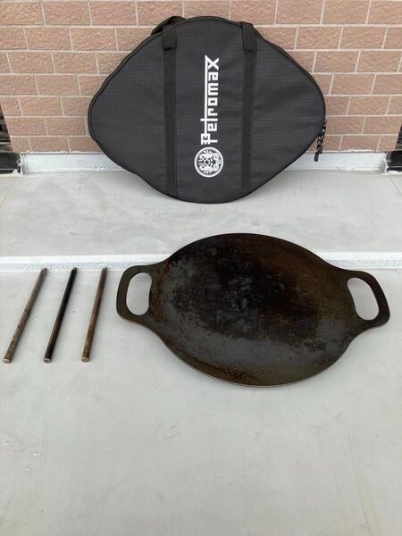 PETROMAX(ペトロマックス) アウトドア 焚火台 鉄板 ファイヤーボウルfs38 キャリングケースfs38 中古品 箱あり