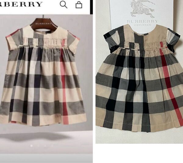美品 人気デザイン バーバリー バーバリーチルドレン ノバチェック ワンピース BURBERRY ワンピース 18M86cm