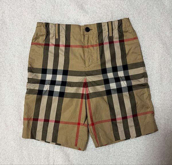 現行タグ 美品 BURBERRY バーバリー メガチェック ハーフパンツ ノバチェック ストレッチコットン キッズ 14Y164