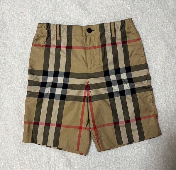 現行タグ 美品 BURBERRY バーバリー メガチェック ハーフパンツ ノバチェック ストレッチコットン キッズ 14Y164