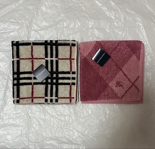 新品未使用 バーバリー BURBERRY タオルハンカチ 2枚