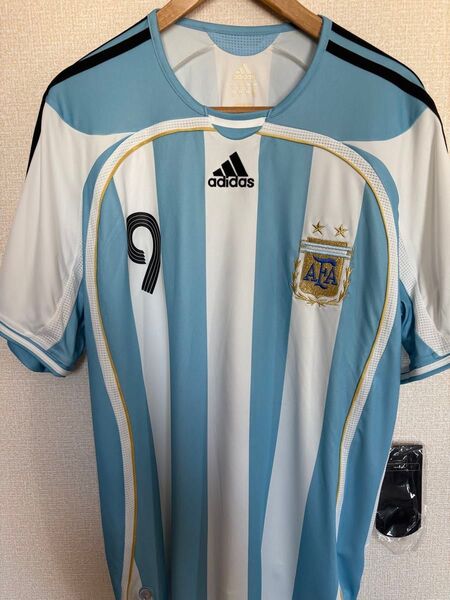 最終値下げ アルゼンチン代表 ユニフォーム 2010 W杯 9番 クレスポ ネーム付き