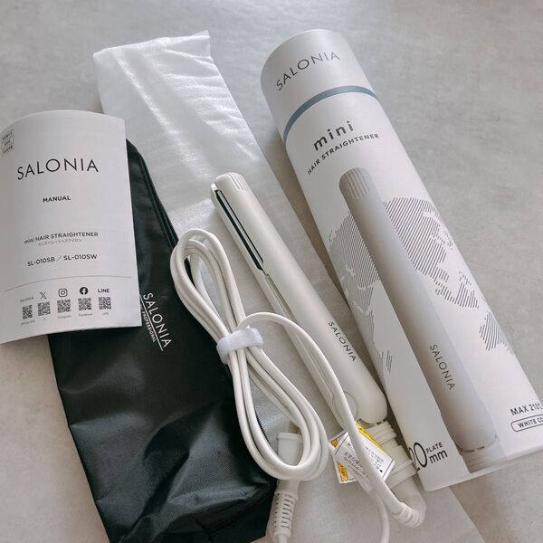 SALONIA ミニヘアアイロン ストレート (20mm) ヘアアイロン サロニア 海外対応 ストレートアイロン