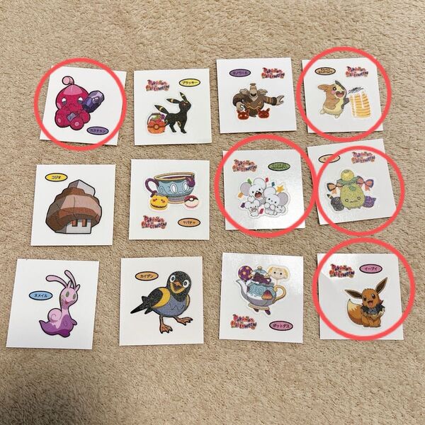 りり。様 ポケモンパン デコキャラシール 5枚