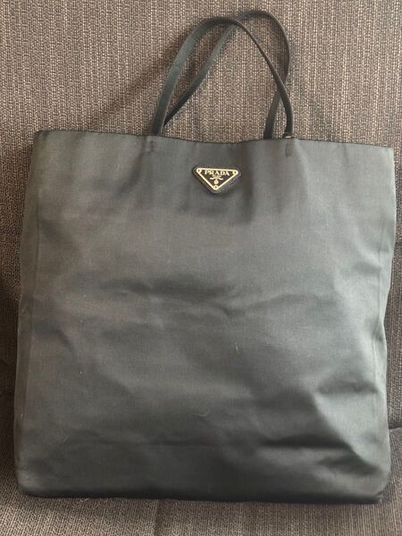 プラダ サテントートバッグ A4サイズ ネイビー PRADA トートバッグ