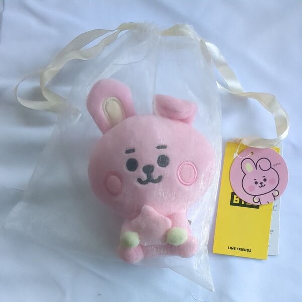 BT21 BABY ぬいぐるみキーホルダー COOKY ピンク 未使用