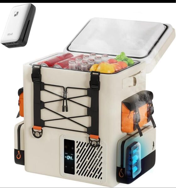 1000円お値下げ! Litheli ポータブル冷蔵庫 バッテリー付き 16L 急速冷凍 車載冷蔵庫