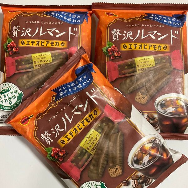 ブルボン 贅沢ルマンド エチオピアモカ 9本入 x 3袋セット