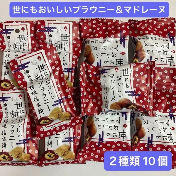 【 2種類 10個 】●世にもおいしい和ブラウニー 5個 ●世にもおいしいマドレーヌ 5個 桔梗信玄餅 おやつ お菓子詰め合わせ