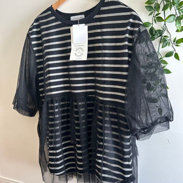 シーズンリーズン しまむら 新品 半袖 Tシャツ チュニック