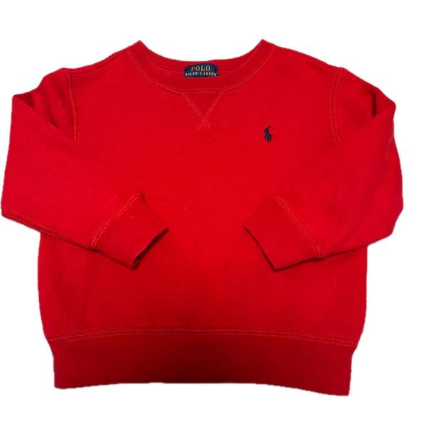 (美品)ラルフローレンキッズ トレーナー 赤Ralph Lauren サイズ3/3T ミキハウス ダブルビー mikihouse