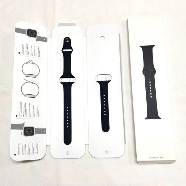 Apple Watch 7 41mm 純正 スポーツバンド ベルト ブラック S/M M/L 保護ケース付き
