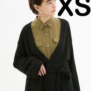 【美品】GU ジーユー ワッフルカーディガン ブラック 黒 春 秋 長袖 XS