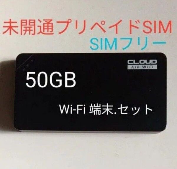 未開通プリペイドSIM 50GB360日有効 ポケットwifi GlocalMe U3 AiR wifi SIMフリー端末