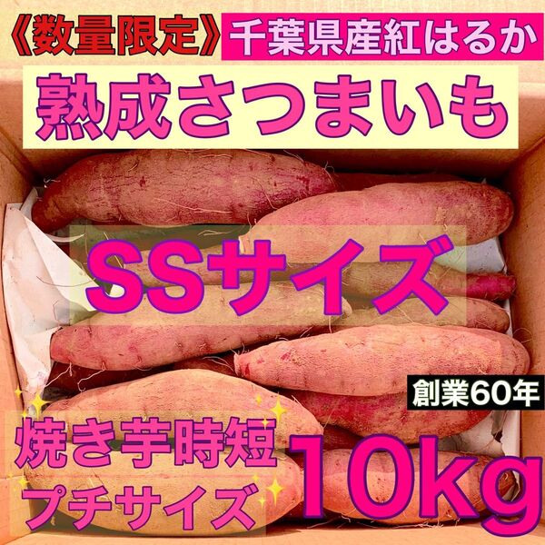 お試し価格 熟成 さつまいも 10kg SSサイズ 千葉県産 紅はるか 土つき