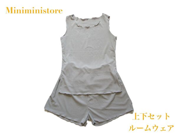 Miniministore 上下セット ルームウェア ノースリーブ パジャマ 部屋着 春夏 タンクトップ ショートパンツ
