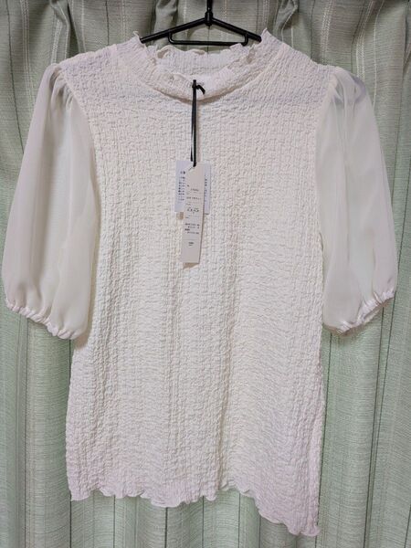 パフスリーブ半袖tシャツM