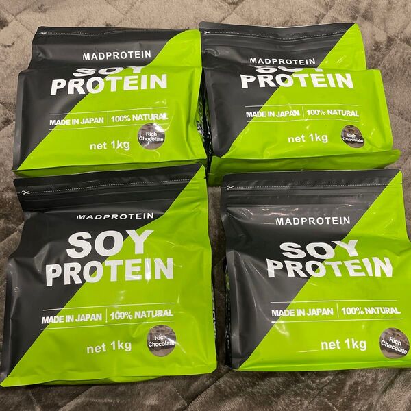 MADPROTEIN ソイプロテイン 人工甘味料不使用 国内製造 大豆 植物性プロテイン (リッチチョコレート, 1kg)