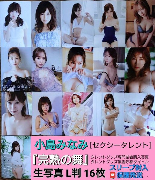 小島みなみ/セクシータレント『完熟の舞』生写真 L判 16枚□タレントグッズ専門業者写真□スリーブ封入&保護発送□数量限定