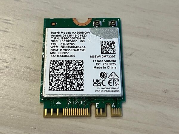 Intel AX200NGW Wi-Fi6 802.11AX 無線LANカード