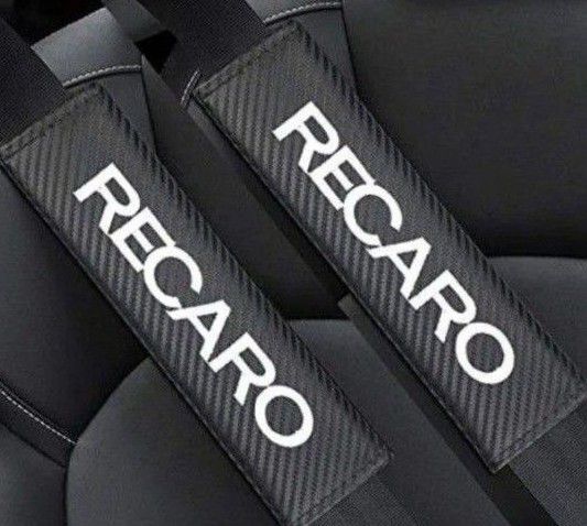 RECARO シートベルトパッド カーボン調 2個セット