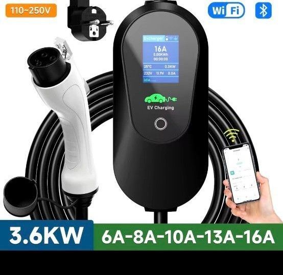 電気自動車 EV充電器 100v/200v対応 電流調整可能 スマホ操作 節電 リーフ アウトランダー プリウス