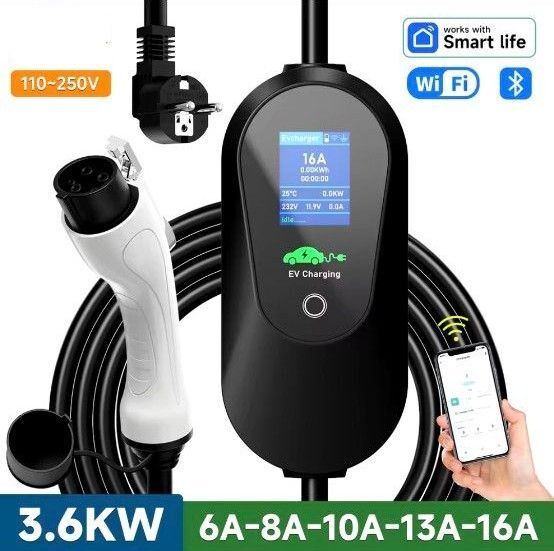 電気自動車 EV充電器 100v/200v対応 電流調整可能 スマホ操作 節電 リーフ アウトランダー プリウス