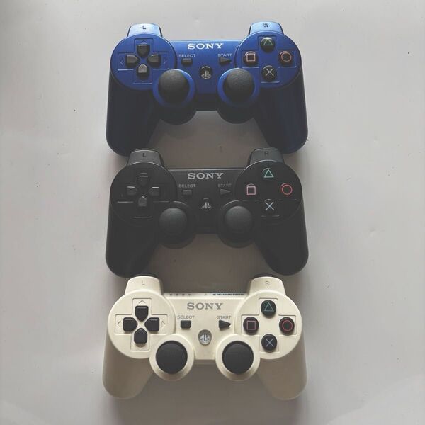 純正 PS3 DUALSHOCK3 ワイヤレスコントローラー ジャンク品 3点セット