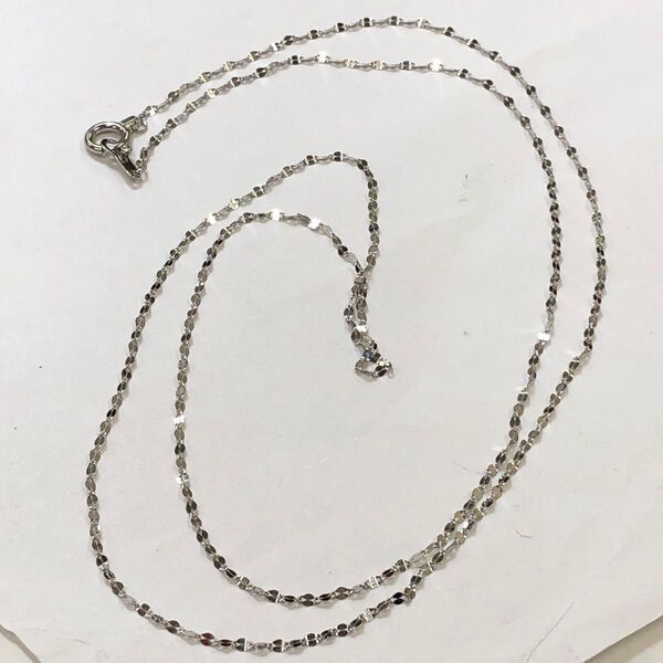 Pt850 プラチナ 40cm ペタルチェーンネックレス プラチナネックレス