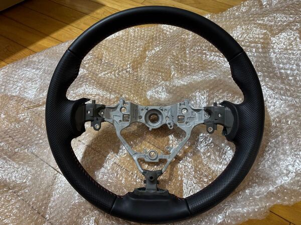ハリアー 60 ターボ 純正ステアリング 赤ステッチ 新品同様 トヨタ ハンドル ノア ヴォクシー エスクァイア レザー