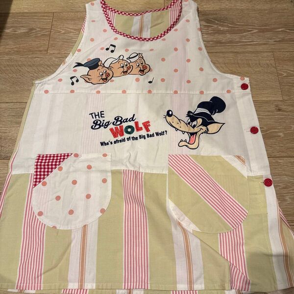 エプロン 三匹の子豚とオオカミ キャラクターエプロン