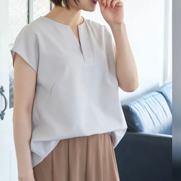 ROPE' PICNIC 【セットアップ対応】麻調キーネックブラウス 38 M