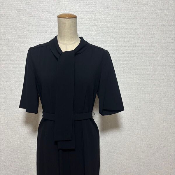 喪服 礼服 ブラックワンピース ボウタイワンピース