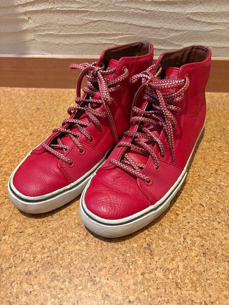 Polo by Ralph Lauren スニーカー シューズ ハイカット 赤 レッド レザー 革靴 US8.5 26.5cm
