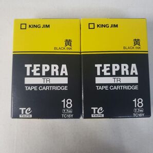 キングジム テープカートリッジ テプラTR 18mm TC18Y 2個セット