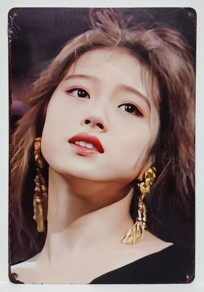 昭和レトロ風 中森明菜 ブリキ看板 黒ドレス 80年代アイドル 未開封