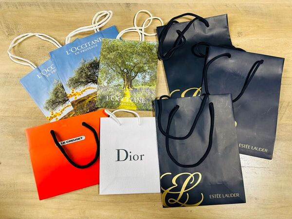 ロクシタン ル・クルーゼ DIOR エスティーローダー ショッパー 紙袋 ショップ袋