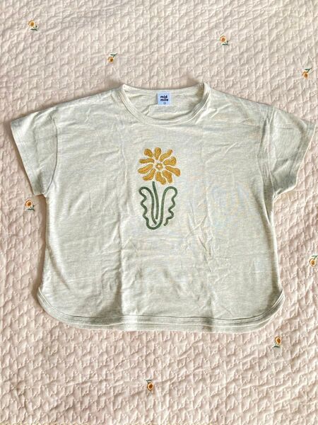 mid mile 花刺繍Tシャツ(120)