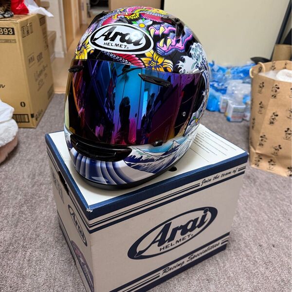 超レア物!極美品!!艶ありパール!アライ アストロIQ オリエンタルXL アライ Arai フルフェイスヘルメット