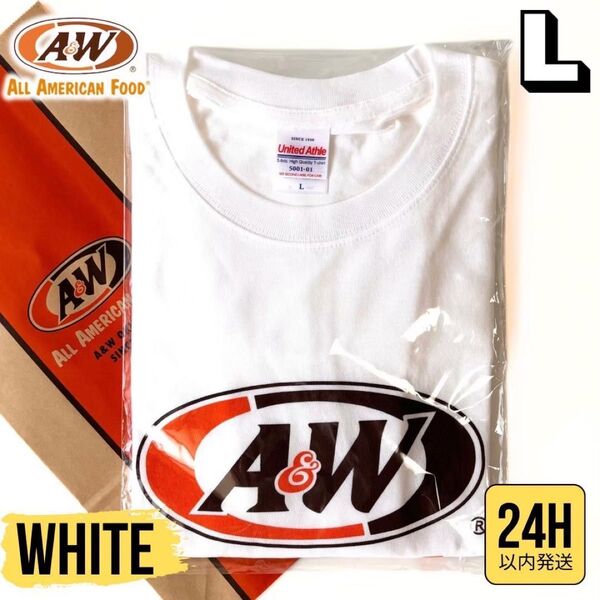 新品 正規品 A&W ロゴ Tシャツ ホワイト 白 Lサイズ エンダー 沖縄 半袖 トラッカー キムタク 山田レン LEX 芸能人