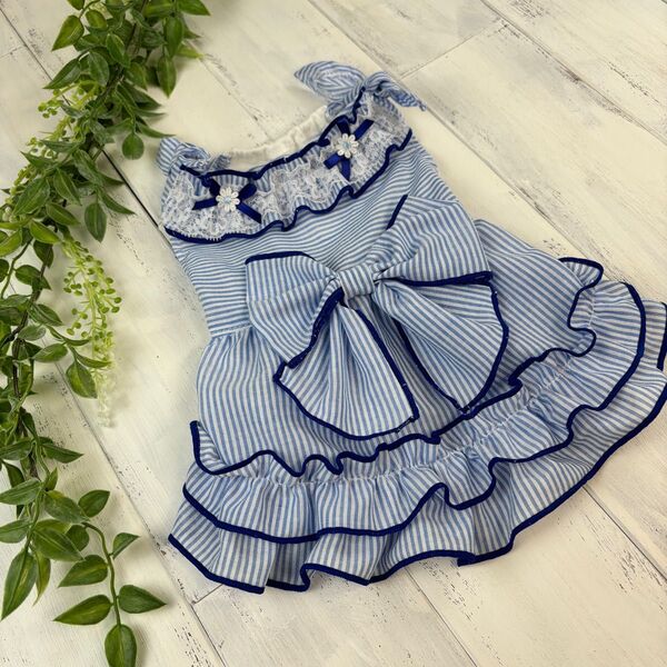 【現品限り】犬服 ハンドメイド サマードレス