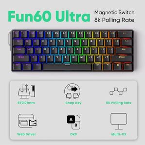 新品未開封 Akko MonsGeek FUN60 Ultra TMR 有線