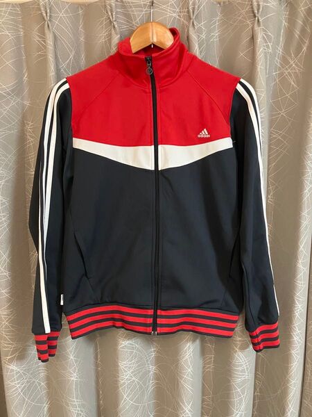 レア 00s レディース adidas 赤 レッド トラックジャケット ジャージ トップス / アディダス スポーツ Lサイズ