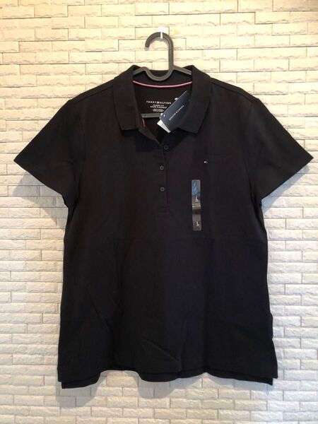 TOMMY HILFIGER ポロシャツ ブラック Lサイズ 新品 未使用