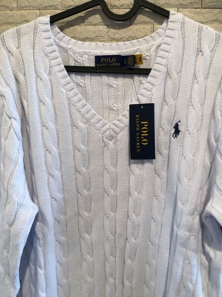 新品未使用 POLO RALPH LAUREN コットンケーブルニットセーター 残り1点のみ