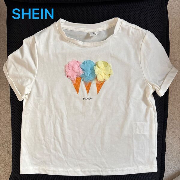 Tシャツ 半袖Tシャツ 白 ガールズ SHEIN 7y