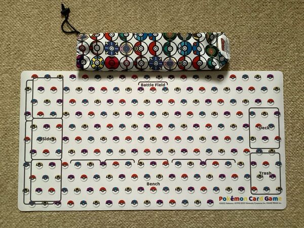 【ヤフオクへ出品変更も可】ポケモンカードゲーム プレイマット プレマ収納用品 モンスターボール柄 プレイ用