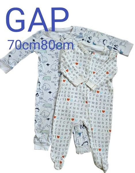 GAP ロンパース 2枚セット 70cm/80cm