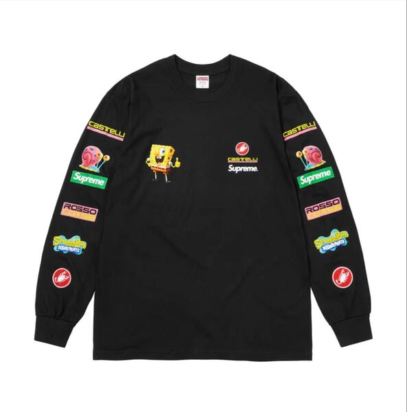 XL Supreme シュプリームSponge Bob Castelli L/S Tee スポンジボブカステリサイクリング