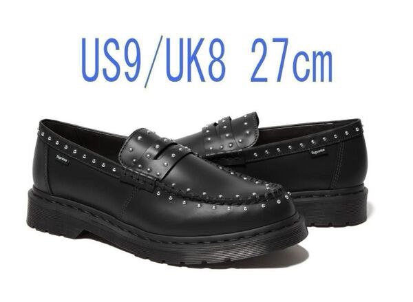 Supreme × Dr.Martens Studded Penton Loafer BLACK27cm US9/UK8国内正規品
